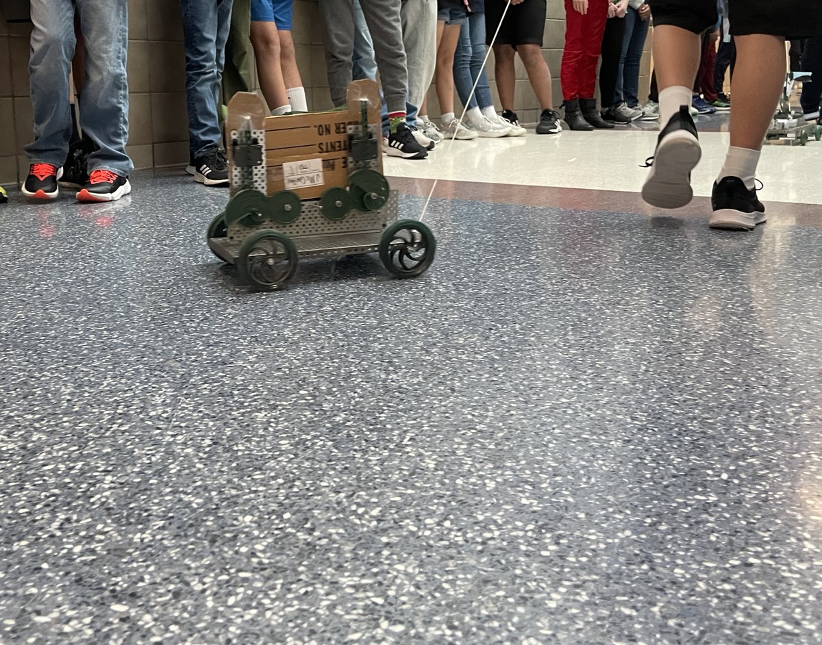 RiceMSRavens's tweet photo. Mr. Anaya & RMS' Gateway to Technology classes would like to announce their spring semester Pull Toy Parade! #RiceRavens worked on their engineering design process skills & applied them to a unique project where they have built a pull toy with Vex Robotics materials. #RMSSHOUTOUT https://t.co/7mPNawQyeP