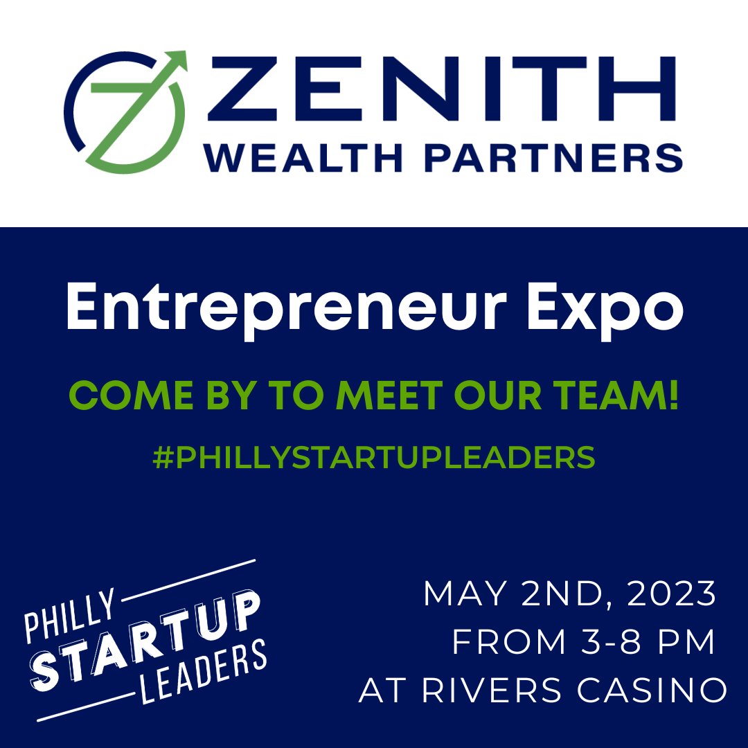 Zenith Wealth Partners (@networthzenith) on Twitter photo Come visit Lucas Vining and Marcus Coleman today at the <a href="/startupleaders/">PhillyStartupLeaders</a> Entrepreneur Expo. Pick up some Zenith swag and hear more about our work assisting early-stage founders!
#diversitech #phillystartupleaders #phillystartup #foundedinphilly #tribaja #entrepreneurexpo2023 Come visit Lucas Vining and Marcus Coleman today at the <a href="/startupleaders/">PhillyStartupLeaders</a> Entrepreneur Expo. Pick up some Zenith swag and hear more about our work assisting early-stage founders!
#diversitech #phillystartupleaders #phillystartup #foundedinphilly #tribaja #entrepreneurexpo2023