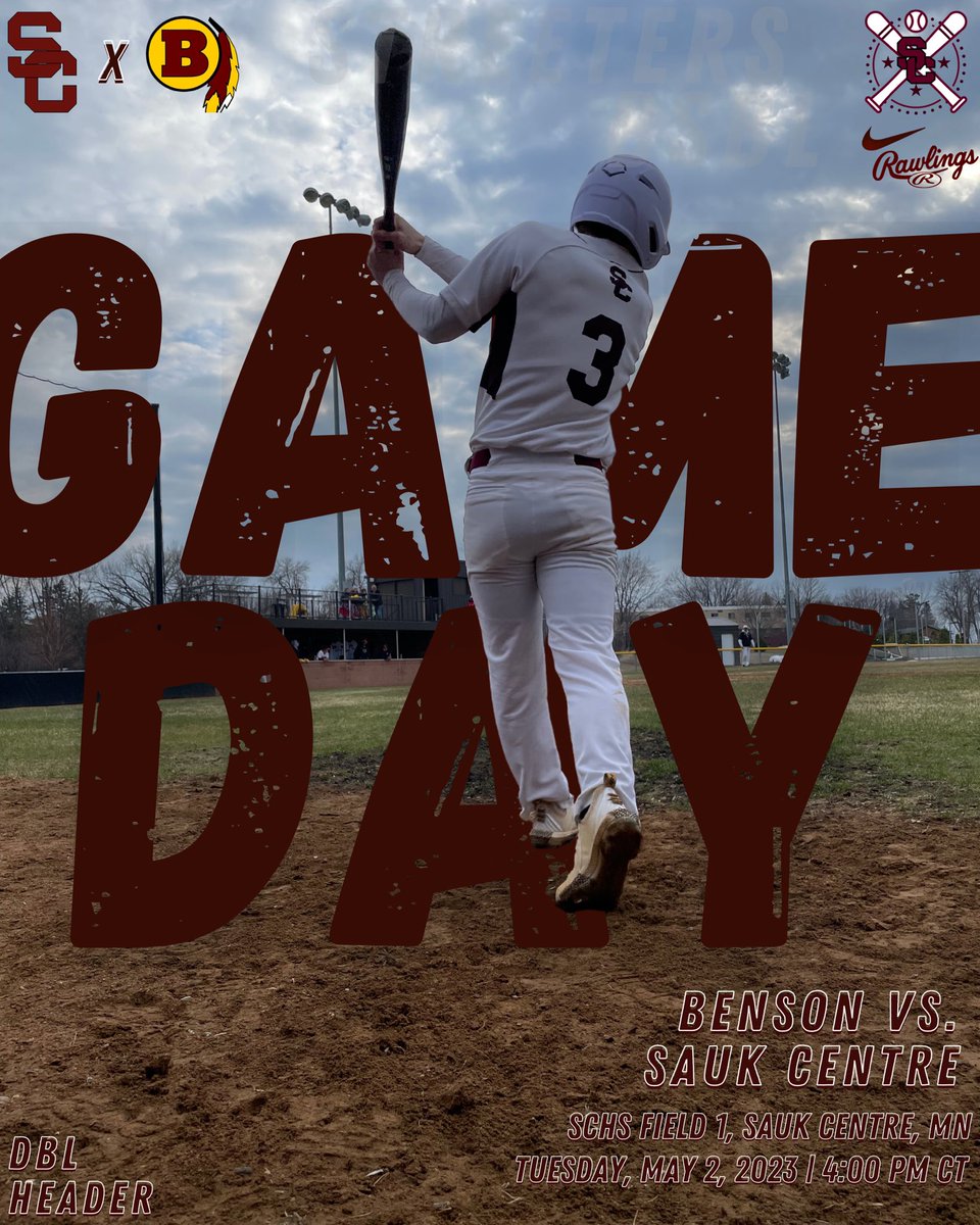 SaukCentreBSBL's tweet image. It’s Game Day!!!

Sauk Centre Baseball will be taking on the Benson Braves in a double header today starting at 4pm!!!

SCBSBL looks to keep the winning ways going and looking to take 2 wins tonight!

Come on out and support SCBSBL!!!

See you there!

#scbsbl #streeters #bombaszn
