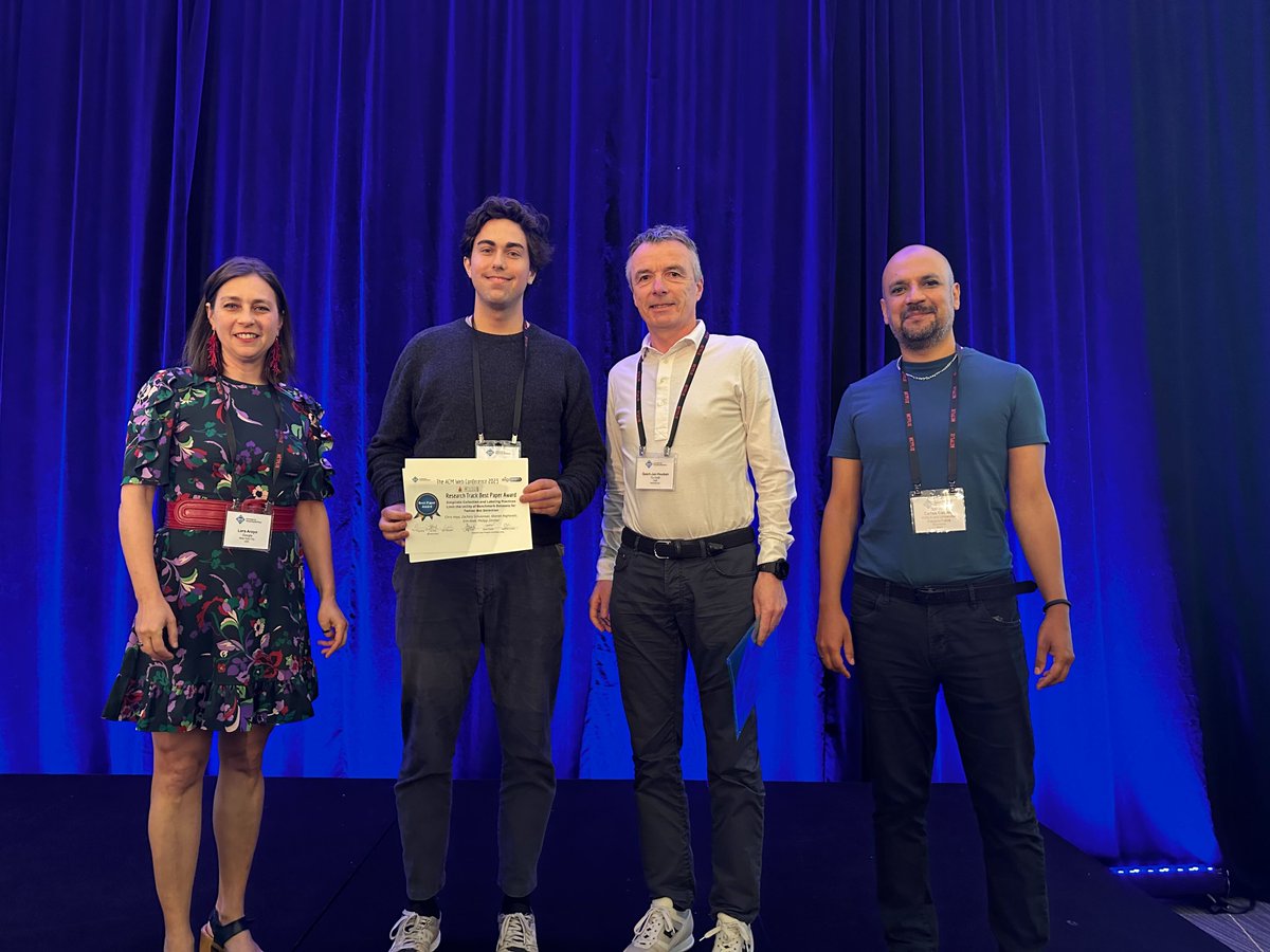 #TheWebConf2023 Congratulations to the Best Paper Award winner at the ACM Web Conference 2023

Simplistic Collection and Labeling Practices Limit the Utility of Benchmark Datasets for Twitter Bot Detection
Chris Hays, Zachary Schutzman, Manish Raghavan, Erin Walk, Philipp Zimmer