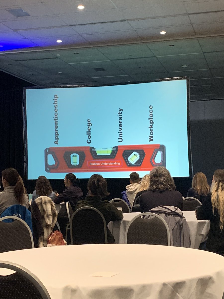 Love this visual from the <a href="/skillsontario/">Skills Ontario</a> trade conference. Learning how to ‘level the scale’ and making sure students are aware of ALL the opportunities available to them after high school so they can choose what is best for them