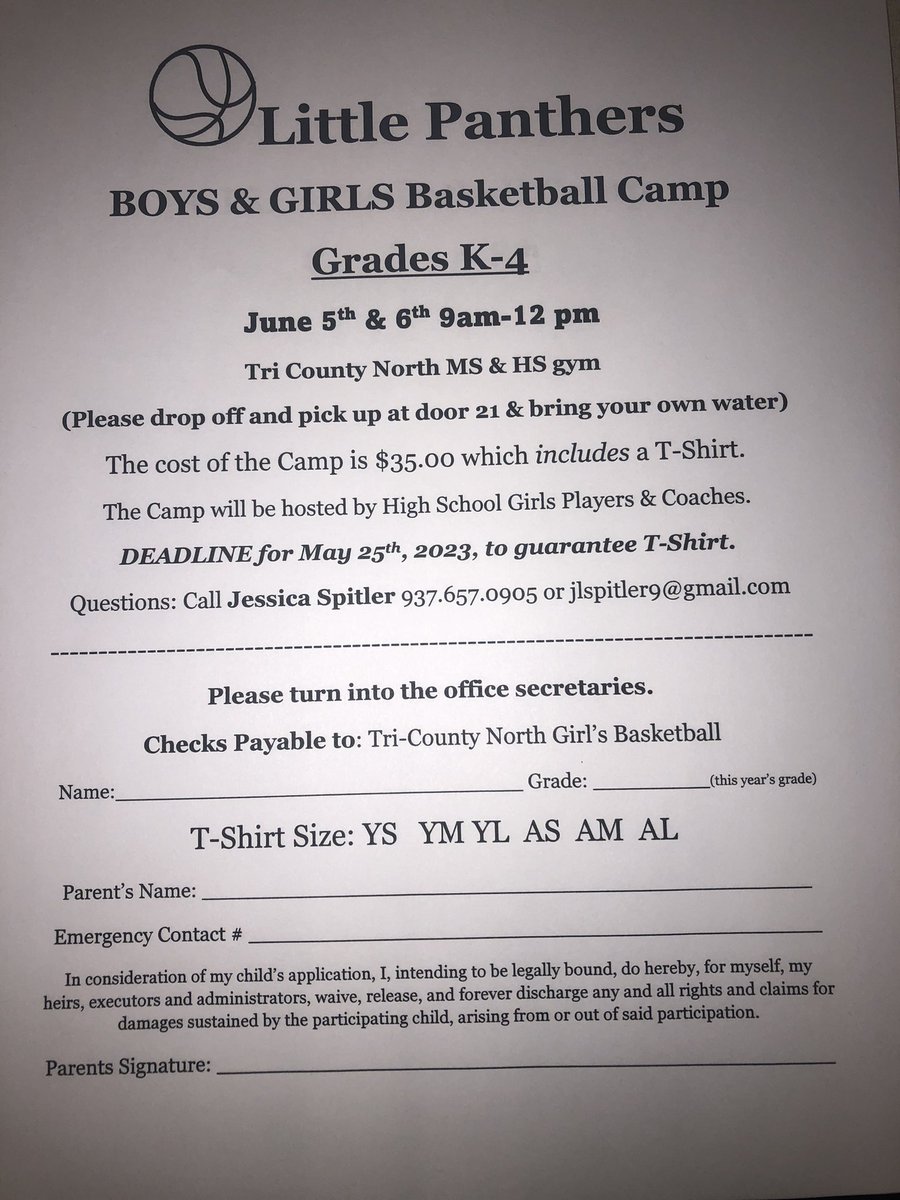 🏀🏀 Lady Panthers Camp🏀🏀 Flyers will be going home with kids by the end of the week! Just a reminder we will be hosting K-4 BOYS and GIRLS and then grades 5-12 girls only! 🐾🏀 we are looking for to a HUGE turnout! Please spread the word as we have added youth boys this summer