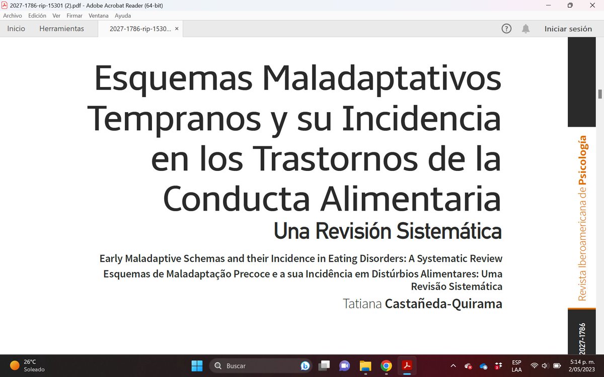 doctoradopsicol's tweet photo. Especial saludo. Comparto publicación de Tatiana Castañeda, estudiante de la cohorte 6 del doctorado. Artículo completo en https://t.co/BIoDv1XqBj https://t.co/VWgMwXipqX