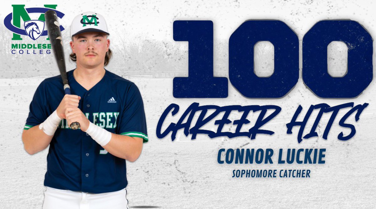 MCColtsBaseball's tweet image. Congratulations to Sophomore C Connor Luckie who collected his 100th career hit at Middlesex.