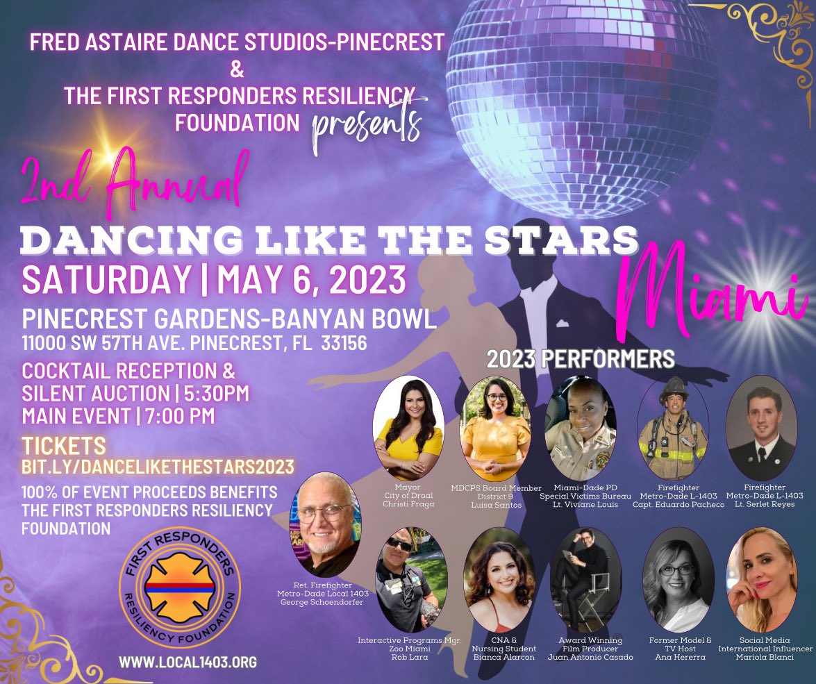 With only 4 days left, the countdown to the highly anticipated 2nd Annual Dancing Like the Stars is on! Grab your date and come out for a night of dance! Support our First Responders Resiliency Foundation and your Local1403 firefighters! BIT.LY/DANCELIKETHEST…🕺💃