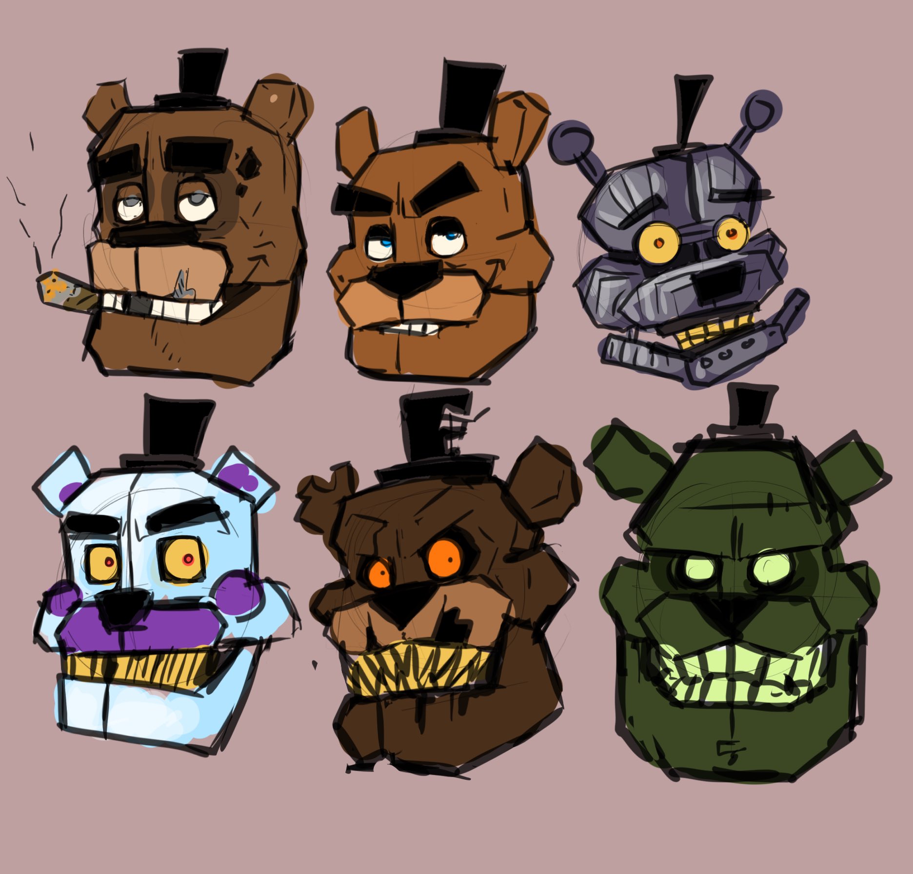 X 上的 Not Cucumber 🥒：「Pretty old doodle with my take on Blob. I absolutely  love the Blob concept, but I hate that it's Molten Freddy again. I think it  would be cool