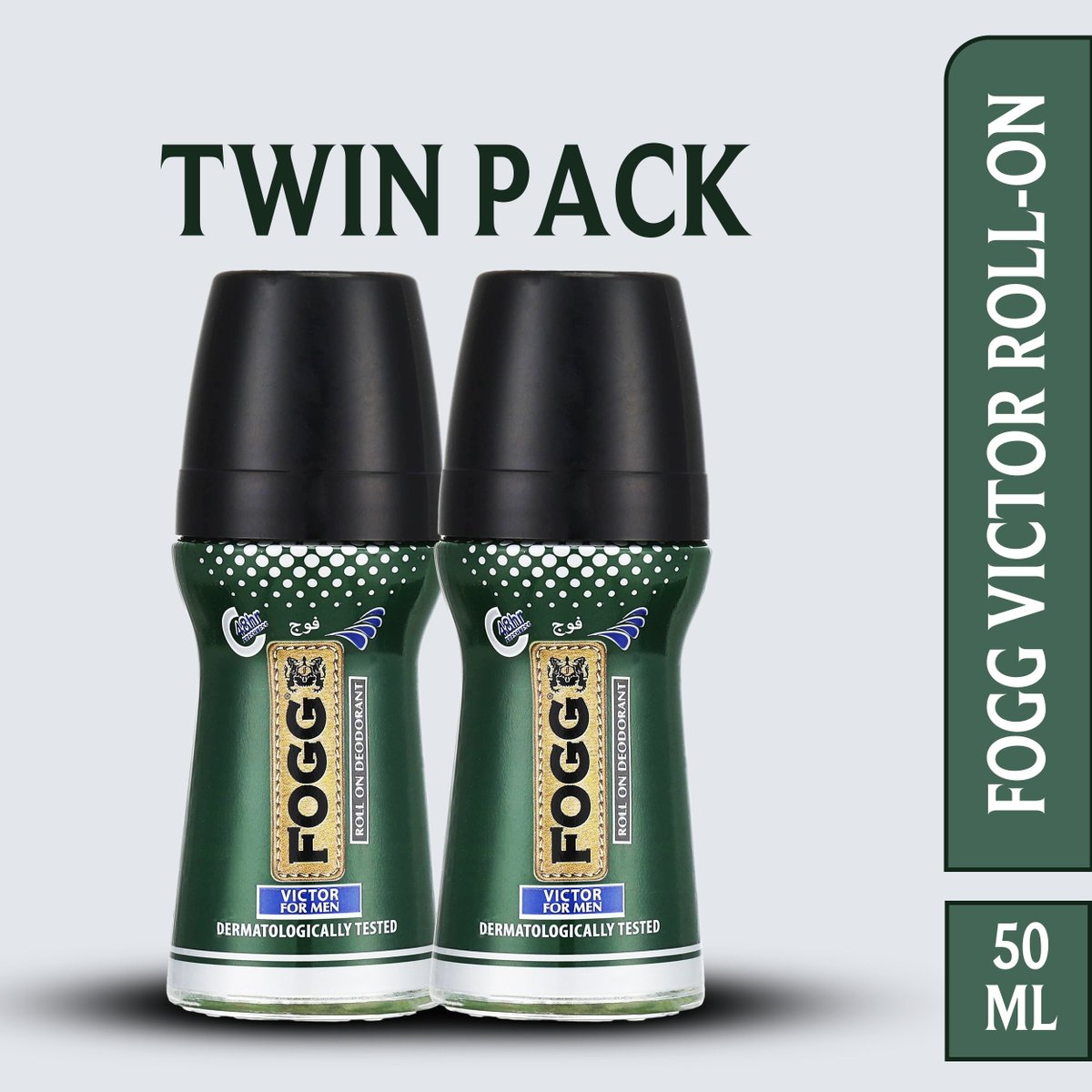 Fogg Roll On Twin Pack 50ml, the perfect solution for all-day freshness and long-lasting fragrance! This roll-on deodorant ensures that you stay odor-free and confident throughout the day.

#FoggRollOn #TwinPack #StayFresh #24HourProtection #OdorFree #Confidence #Fragrance