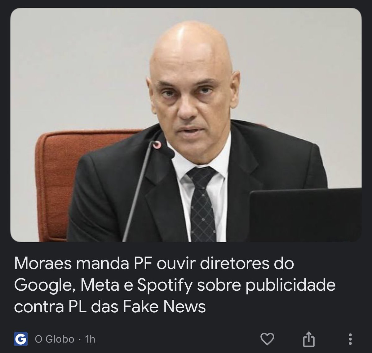 BolsonaroSP's tweet photo. Google:
-Incentivou vacinação na pandemia
-Disseminou informações do TSE nas eleições

Hoje o mesmo Google tem que prestar esclarecimento ao supremo tribunal por ter se manifestado contra o projeto de lei da censura (2630)

Exemplo para quem acha que se aliar com a esquerda garante imunidade contra perseguições futuras e também de quem defende princípios e não circunstâncias