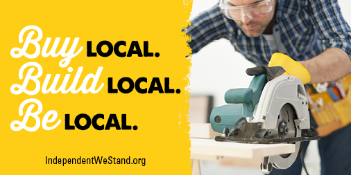 #buylocal for all those spring home improvement projects. 2x more of your money will go back to the community vs. buying at the big box stores.