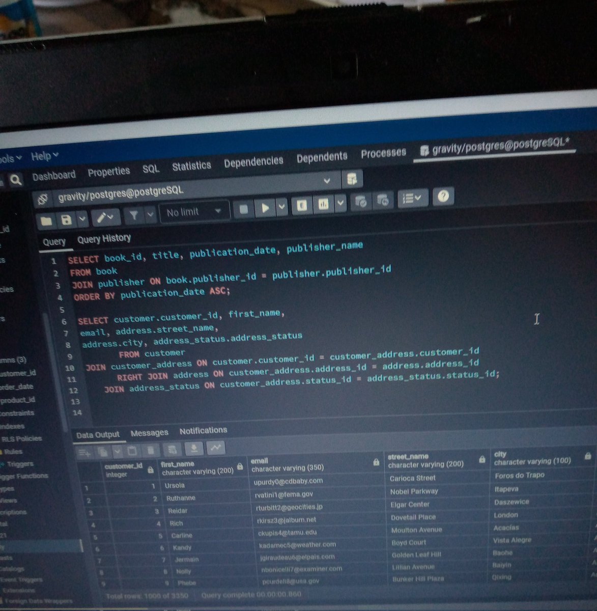 Baheet_'s tweet image. Day2 of #31DaysofSQL I almost didn&apos;t do anything today but I learnt how to use JOIN in SQL and also did some practice
