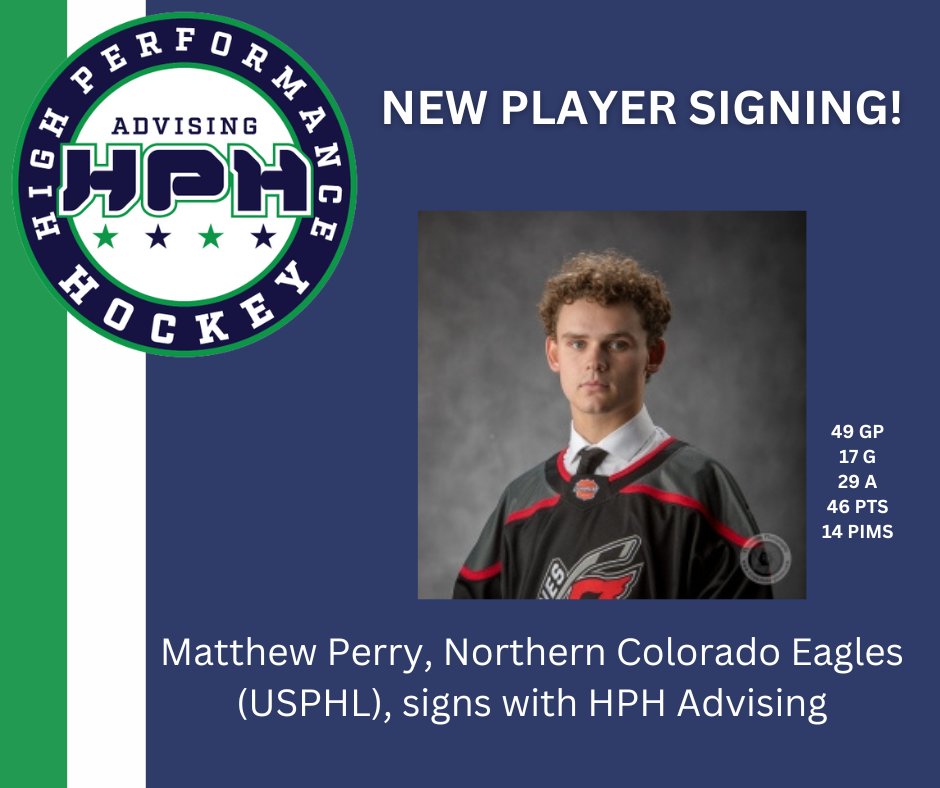 AdvisingHph's tweet photo. ** NEW PLAYER SIGNING ALERT**

Congratulations to Matthew Perry for signing on with HPH Advising. #HPHAdvisingfamily https://t.co/hJ5Q0yOJem