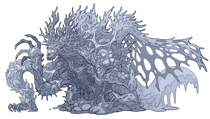For the series finale of the Owl House I helped come up with some early designs of Belos in his KH final boss form