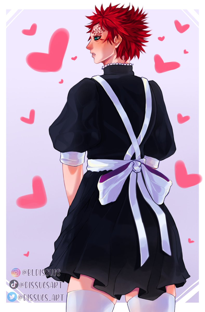 DIssues_Art's tweet photo. My cute maid 💕 #gaara #NARUTO https://t.co/eHxXjrIYt9