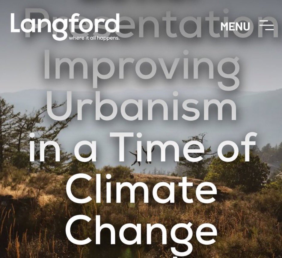 UPDATE: Please spread the word &amp; register or live-stream— my RESCHEDULED FREE public lecture in Langford BC is May 17, part of advisory work I’m doing with City Hall.

“Building Cities Better: Improving Urbanism in a Time of Climate Change &amp; Housing Need.”
langford.ca/calendar/build…