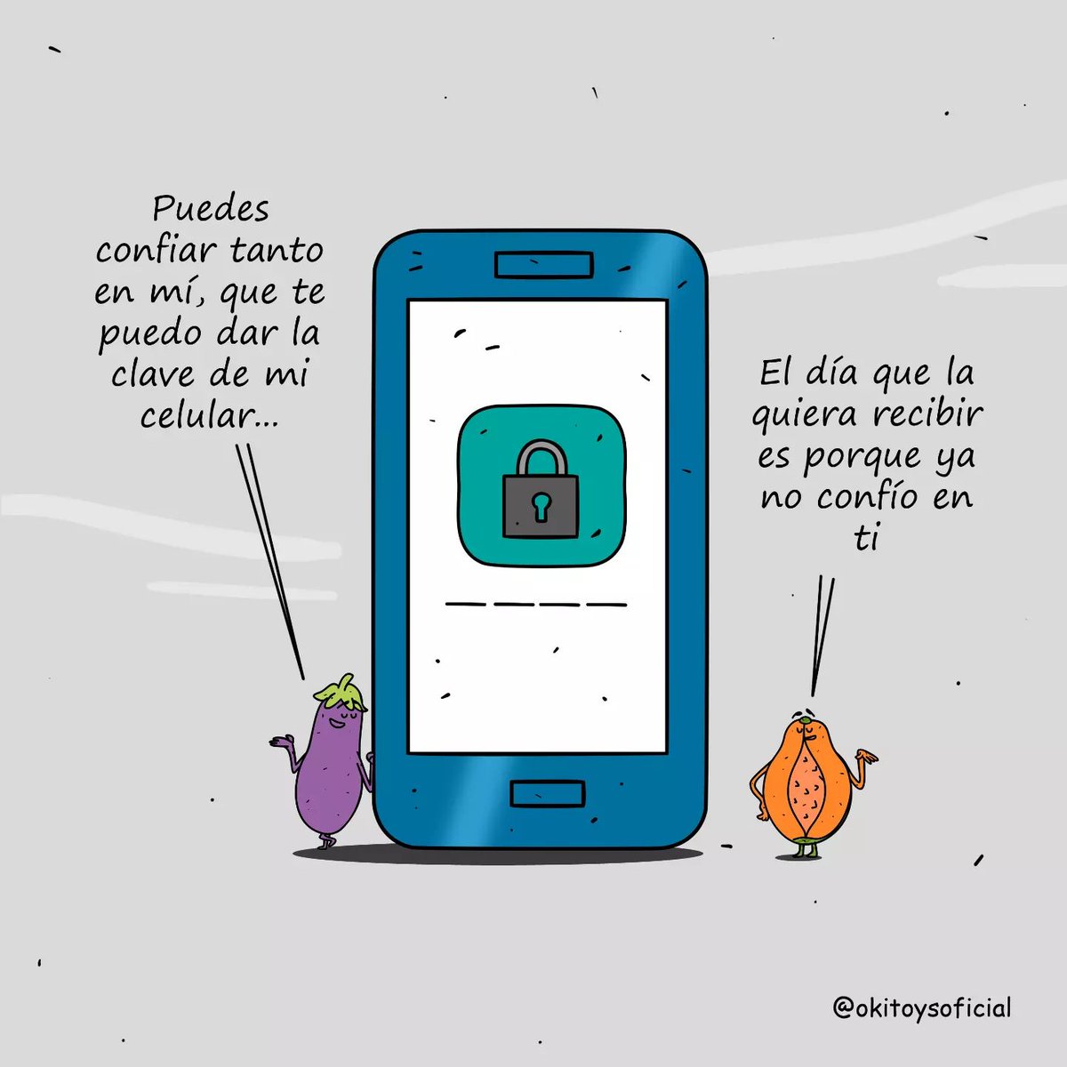 Okitoysoficial's tweet photo. Si confías al 100% nunca sentirás la necesidad de una clave... https://t.co/fji5HNlOfS