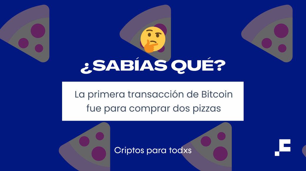 fluyez's tweet photo. ¿Sabías que la primera transacción de Bitcoin se hizo para comprar dos pizzas? Comparte con nosotros algún dato curioso sobre criptomonedas en los comentarios. #Criptomonedas #Blockchain #SabíasQue https://t.co/etnowXZWz9