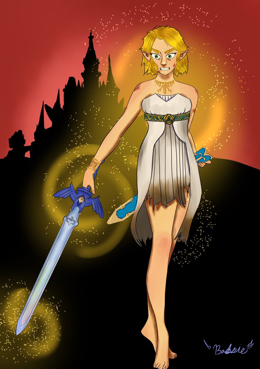 I’m so excited for #TearsOfTheKingdom to come out I had to draw #Zelda fan art. What if link dies the day of calamity? What would Zelda do? #digitalart #LegendofZeldafanart #LegendofZelda #fanart