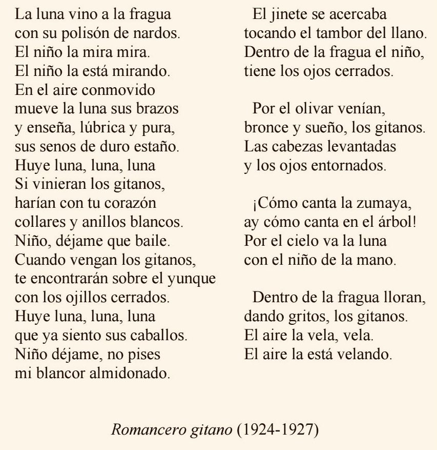 Cuando era pequeña, mi madre me enseñó este poema que a día de hoy se le atribuye a dellafuente, pero que realmente siempre será de García Lorca. Gracias al xino por dar a conocerlo un poco más✡️
