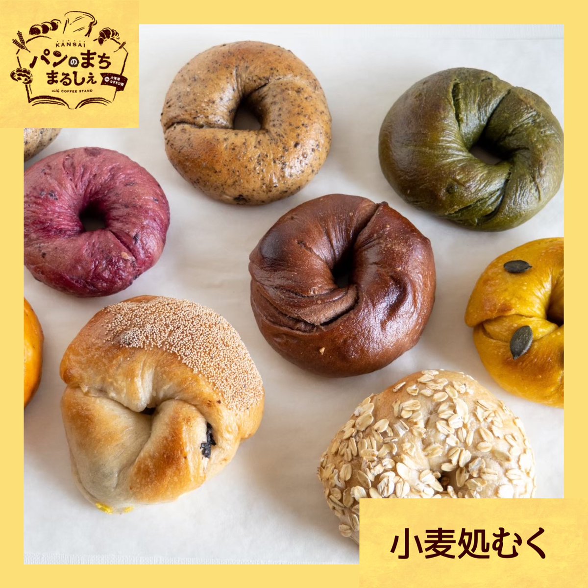 panmachimarche's tweet photo. 出店店舗紹介㉘
お店｢小麦処むく｣さん
「安心・安全毎日のパン」をコンセプトに、純粋むくな素材だけで作ったパンがご自慢の商品！
小麦はもちろんのこと、副材料に至るまで純国産原料・有機原料にこだわり保存料・人口添加���は使用していません。

販売予定商品は全15種🥯✨ https://t.co/SKQH6rE1FA