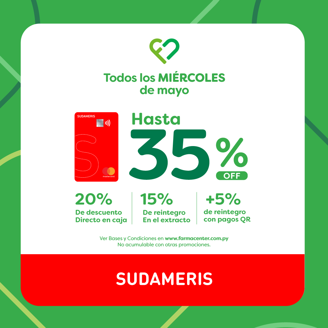 farmacenterpy's tweet photo. ¿Perfumes, cremas o maquillajes?🤔
Elegí el regalo que mamá se merece HOY con tus tarjetas de Sudameris😻
✨Hasta 35% OFF✨
#DíaF #Mamá #Cuidado #Crianza #Mamablogger #CarreraDelCuidado #PadresMaratonistas #SerpadresNuncaTermina #Farmacenter #UnaVidaConVos https://t.co/8gmJN6quM2