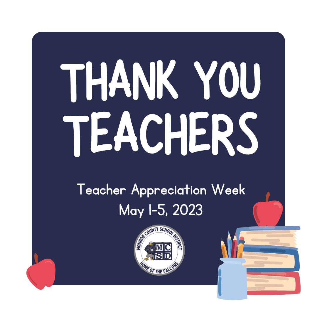 Happy National Teacher Appreciation Day! Today, we celebrate and honor the incredible educators in our district who work tirelessly to support and guide our students. Thank you for your dedication, passion, and unwavering commitment to making a positive impact on our student!