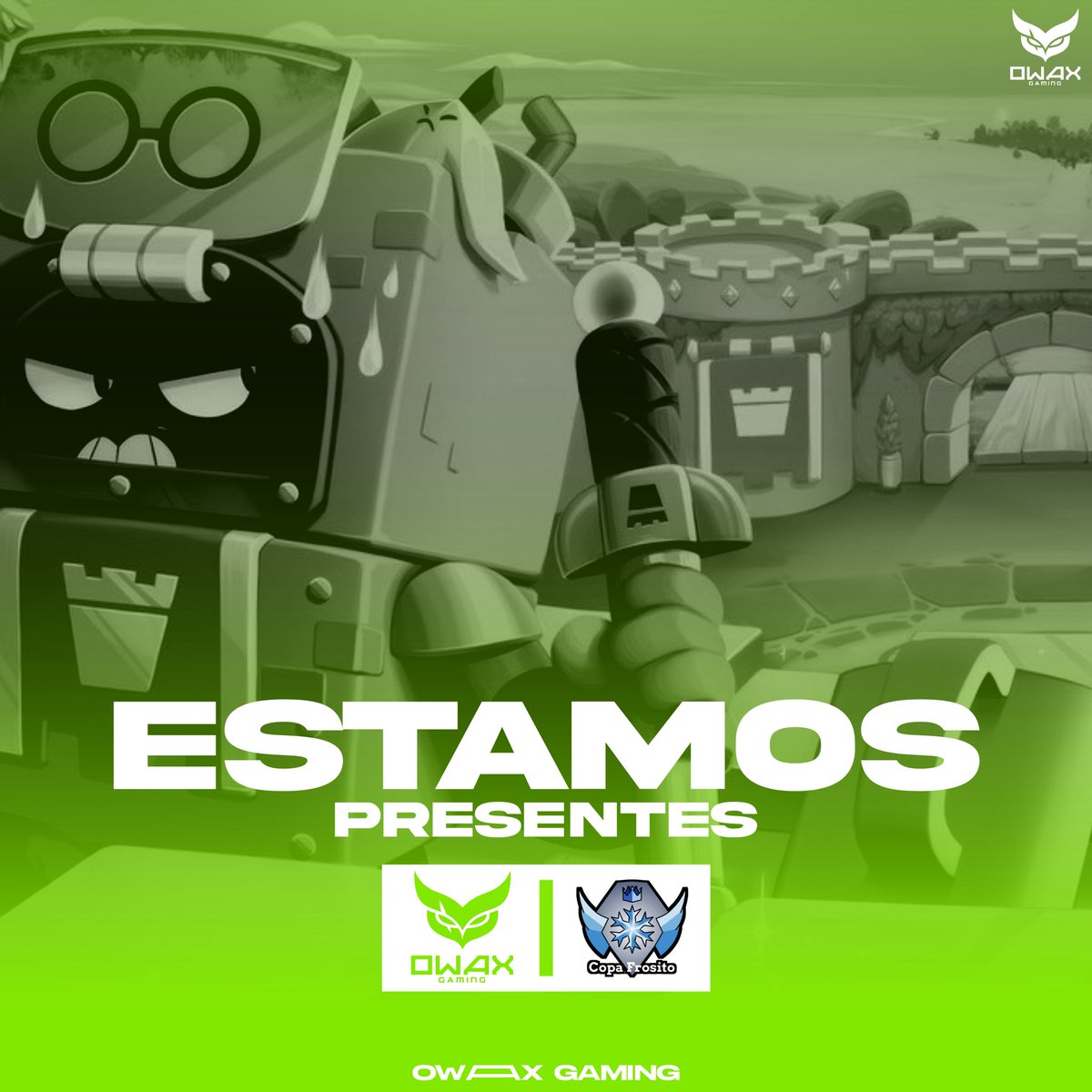 OwaxGaming's tweet photo. Hacemos presencia en la @CopaFrosito con nuestros chicos de brawlstars, esperamos su debido apoyo 💚🦉.
#WeAreOwax #Owax #VamosCazadores #GoOwax #Esport #BrawlStars #CopaFrosito https://t.co/nxWxrxRRQ3