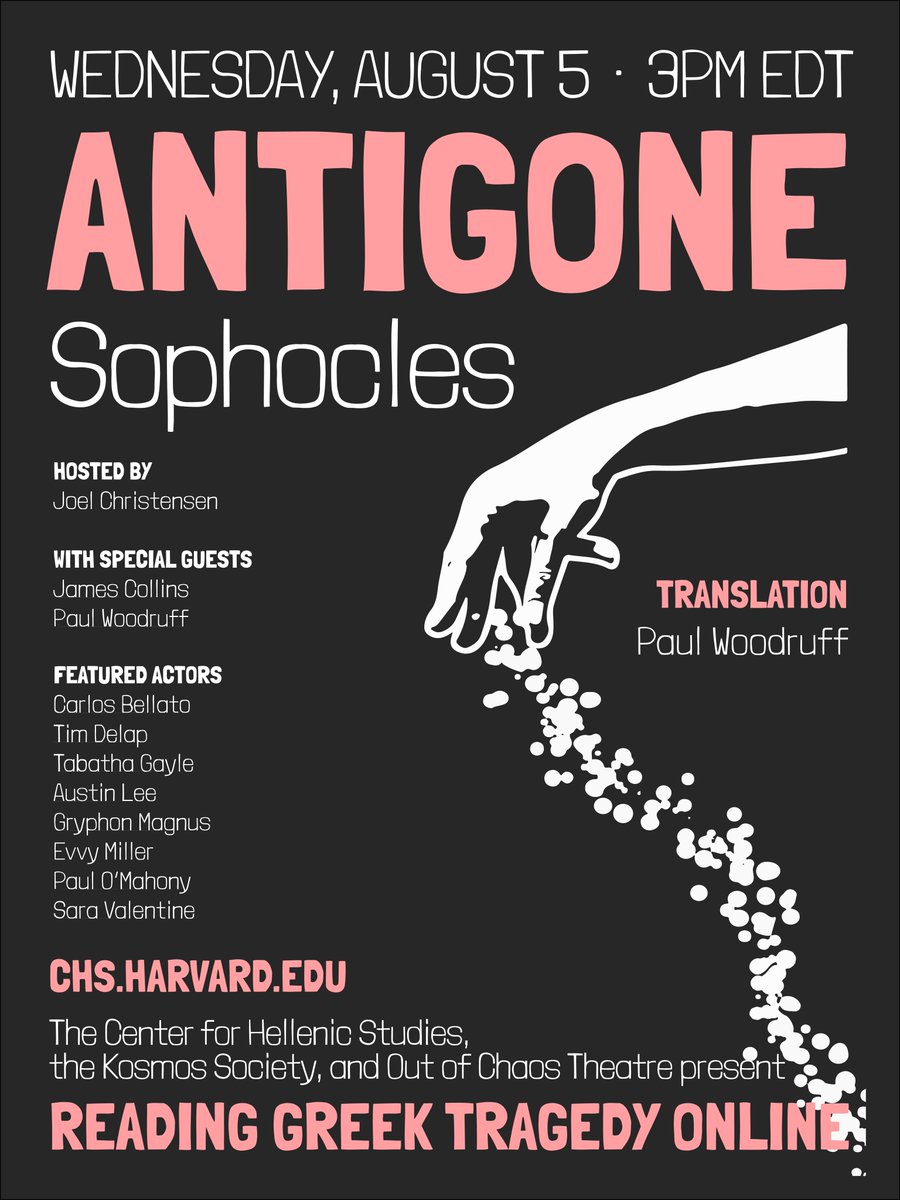 On this day in 2020 we performed Antigone as part of #RGTO with @HellenicStudies @sentantiq @AncGreekHero Watch here: youtube.com/live/WSnfzgN7Q… and all 62 RGTO episodes are here: out-of-chaos.co.uk/greek-tragedy @apgrd @classicsforall @tim_delap