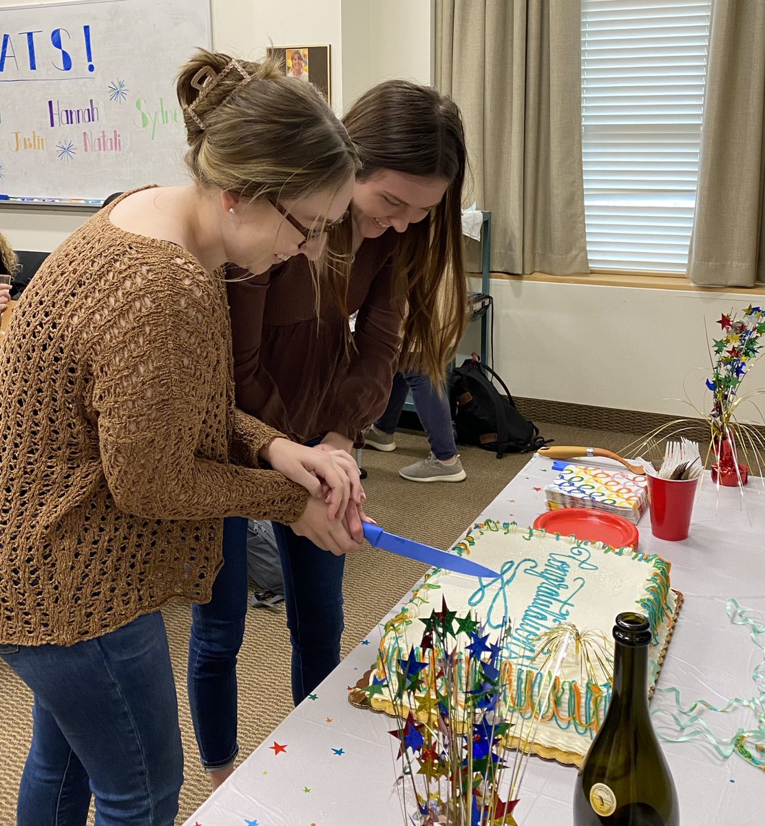Graduation party for our talented 2nd years! They did it!!!  Congratulations and welcome to the field! 🎉🧬🍾