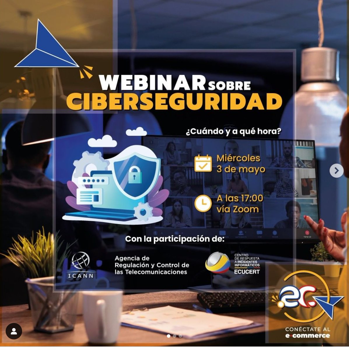 #PorUnEcuadorCiberseguro <a href="/EcuCERT_EC/">EcuCERT</a> y <a href="/NicEcuador/">NIC.ec</a>  te invitan a este webinar. Mejora tus conocimientos de seguridad informática y permanece a la vanguardia de las últimas tendencias y amenazas cibernéticas. Regístrate: docs.google.com/forms/d/e/1FAI…