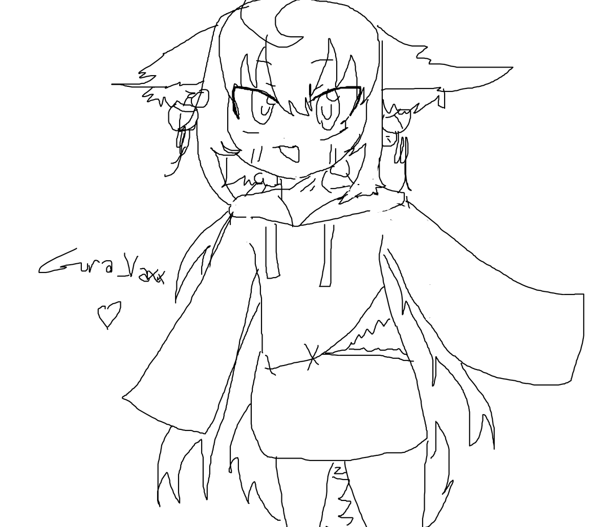 Saba_Vaxx's tweet photo. drew rindo in gura cosplay exept i drew it with a mouse, also i hope this doesnt look like yuko cause the hair #rindoart https://t.co/K9pAmpBqcc