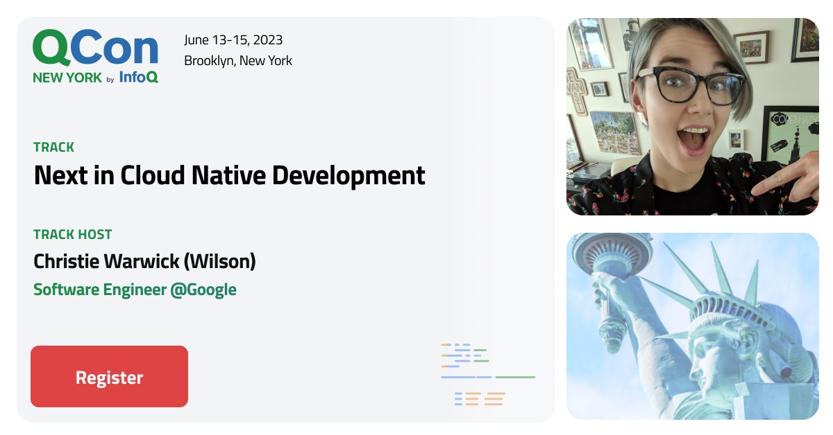 I'm so excited to host a track at QCon New York on June 15 🥳📣 all about emerging tools that build for the cloud from day one. Check it out at qconnewyork.com/track/jun2023/… and use code ChristieWQNY2375 for a discount on registration (early bird prices end May 9!)