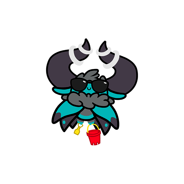 Bretzelicious's tweet photo. Lil buddy going to the beach to build a sand castle. #temtem #temtemfanart https://t.co/zrNeGyIRzP