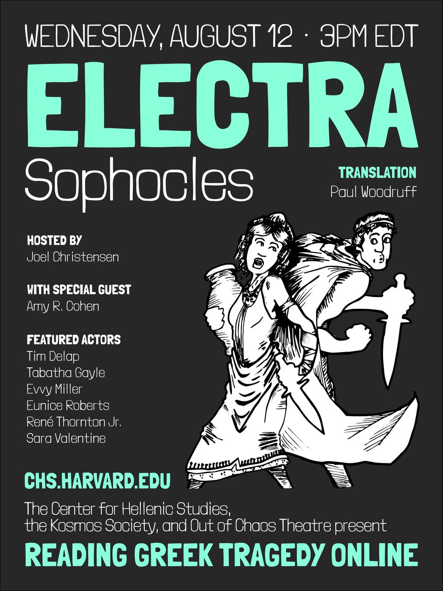 On this day in 2020 we performed Sophocles' Electra as part of #RGTO with @HellenicStudies @sentantiq @AncGreekHero Watch here: youtube.com/live/8tTspXZWZ… all 62 RGTO episodes are here: out-of-chaos.co.uk/greek-tragedy @apgrd @classicsforall @tim_delap @EuniceERoberts @playgreek @rtj125