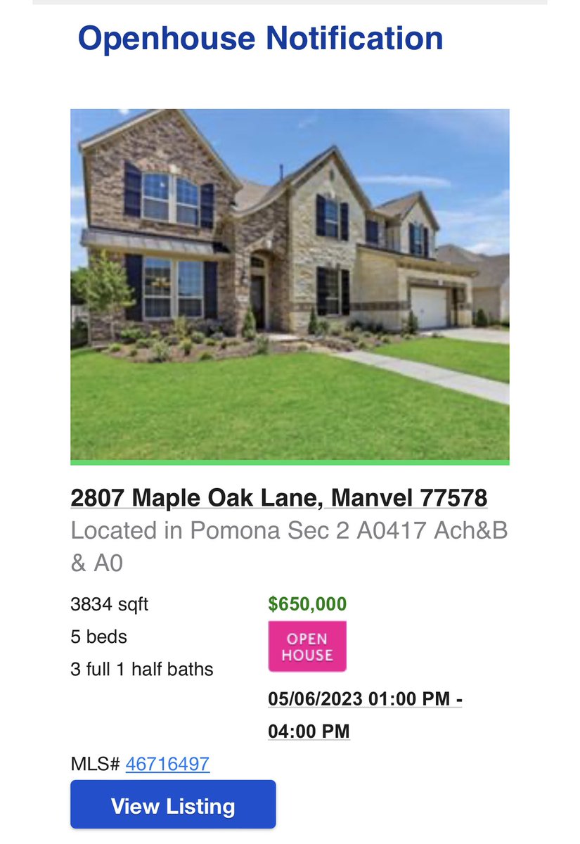 MerciRealty's tweet photo. Join us for Open House this Saturday from 1p to 4p..#openhouse #realtor #home #Homebuyer #Zillow #opendoors #manveltx https://t.co/xmdXFtLSeb