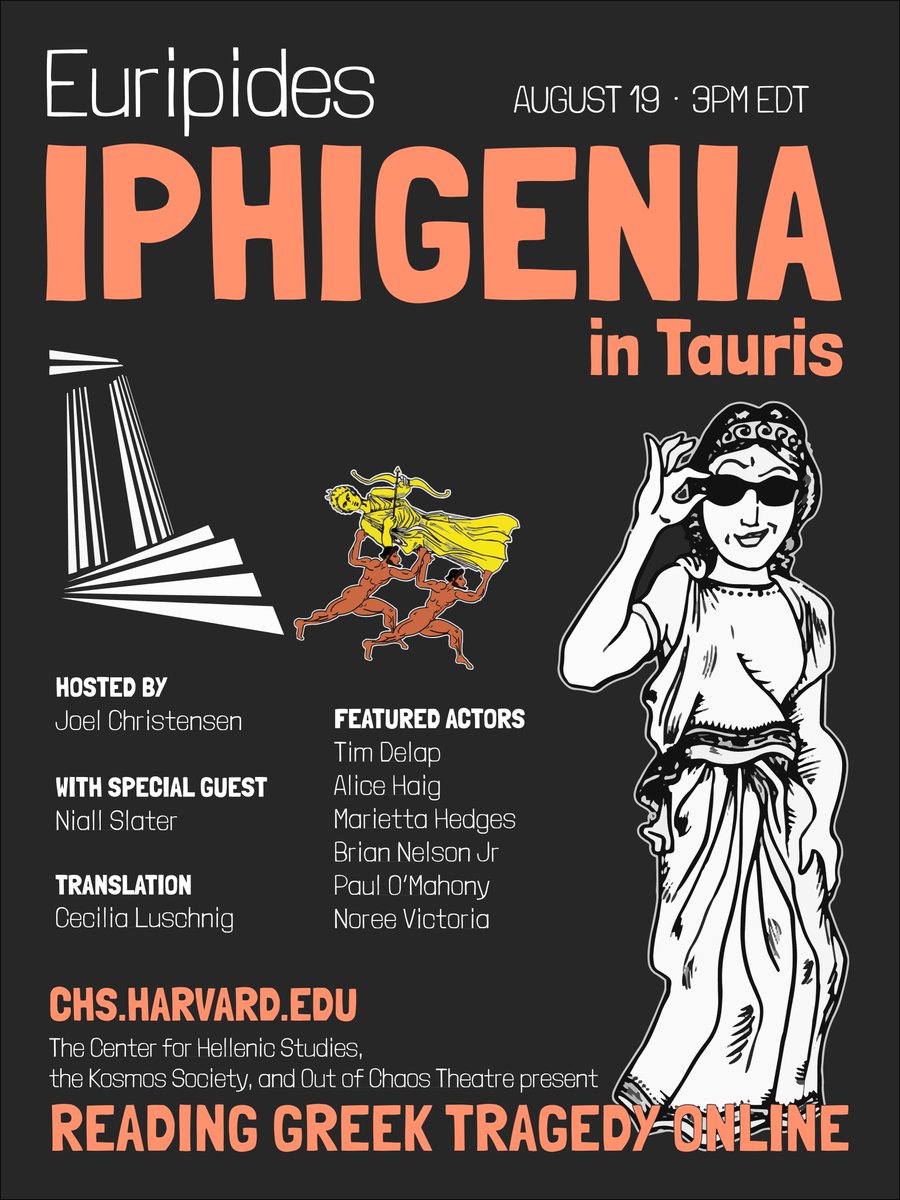 On this day in 2020 we performed Iphigenia in Tauris as part of #RGTO with @HellenicStudies @sentantiq @AncGreekHero Watch here: youtube.com/live/fz899S_Yf… and all 62 RGTO episodes are here: out-of-chaos.co.uk/greek-tragedy @apgrd @classicsforall @tim_delap @NoreeVictoria