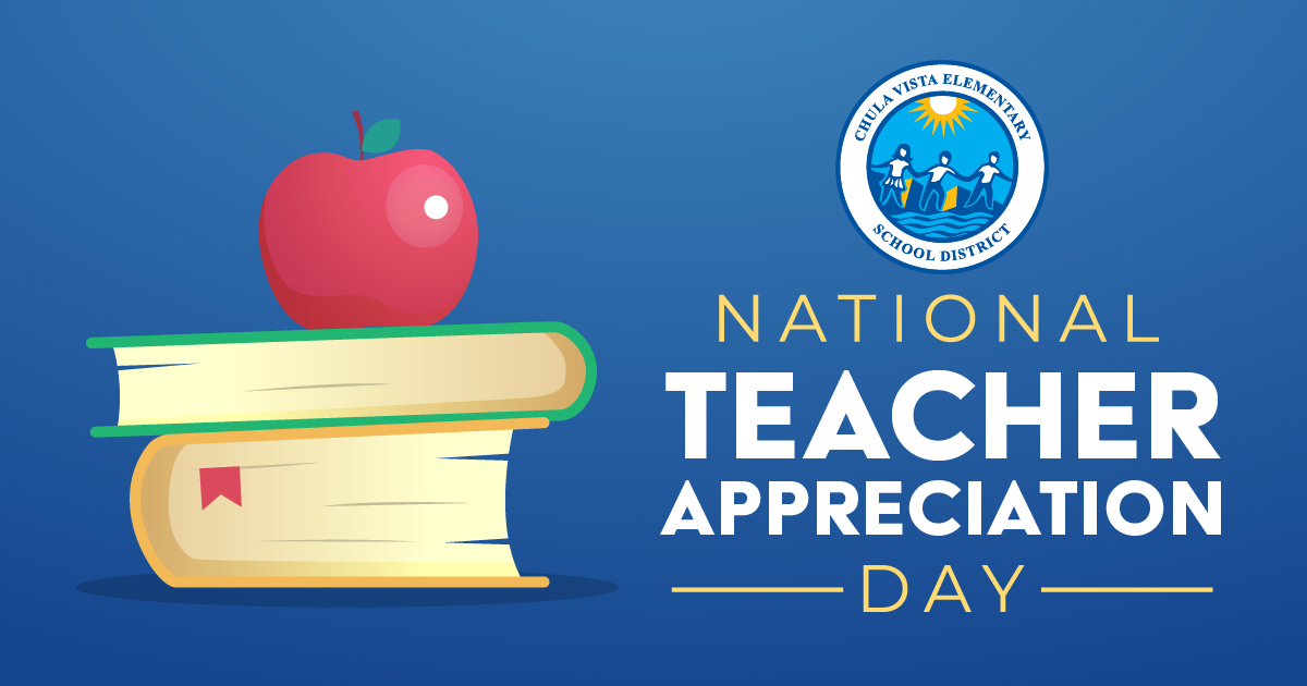 CVESDNews's tweet photo. Happy Day of the Teacher to all our amazing #CVESD educators! Today we honor your hard work, dedication, and commitment to all our students daily. Thank you for all you do to make a difference in our students' lives.
#DayOfTheTeacher #ThankATeacher #THISisChula https://t.co/U1alIshFke