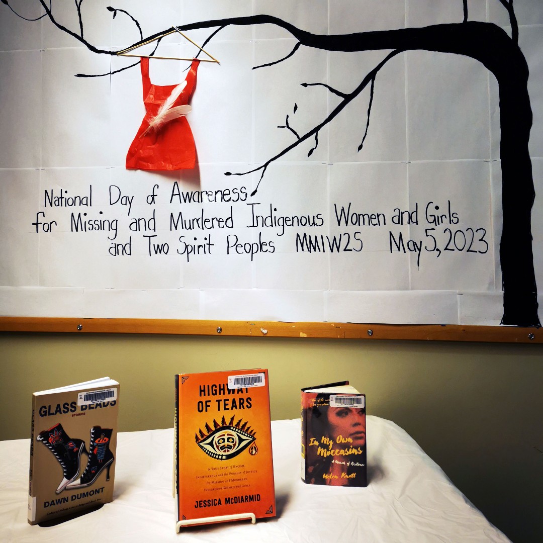 VI_Library's tweet photo. May 5 is Red Dress Day and the National Day of Awareness for Missing and Murdered Indigenous Women, Girls and Two-Spirit People. 

Learn about the lives of Indigenous women, girls and two-spirit people lost due to colonial violence: https://t.co/K3ttNTWo3x

#MMIWG2S https://t.co/X4XpIIxxzc