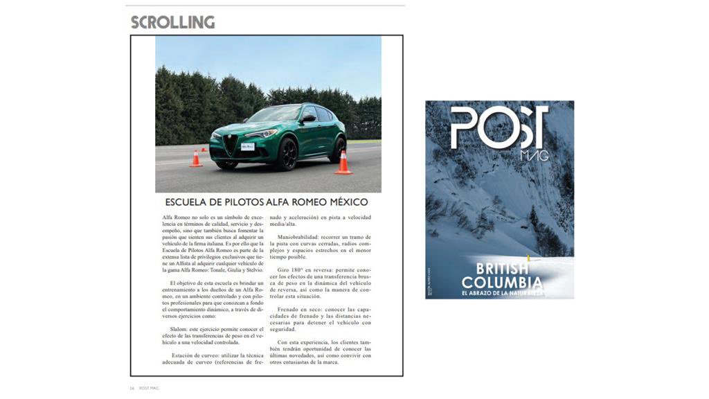 StellantisMX's tweet photo. #LosExpertosOpinan en @_postmag sobre la escuela de pilotos de @AlfaRomeoMexico https://t.co/kZctbQuCV4