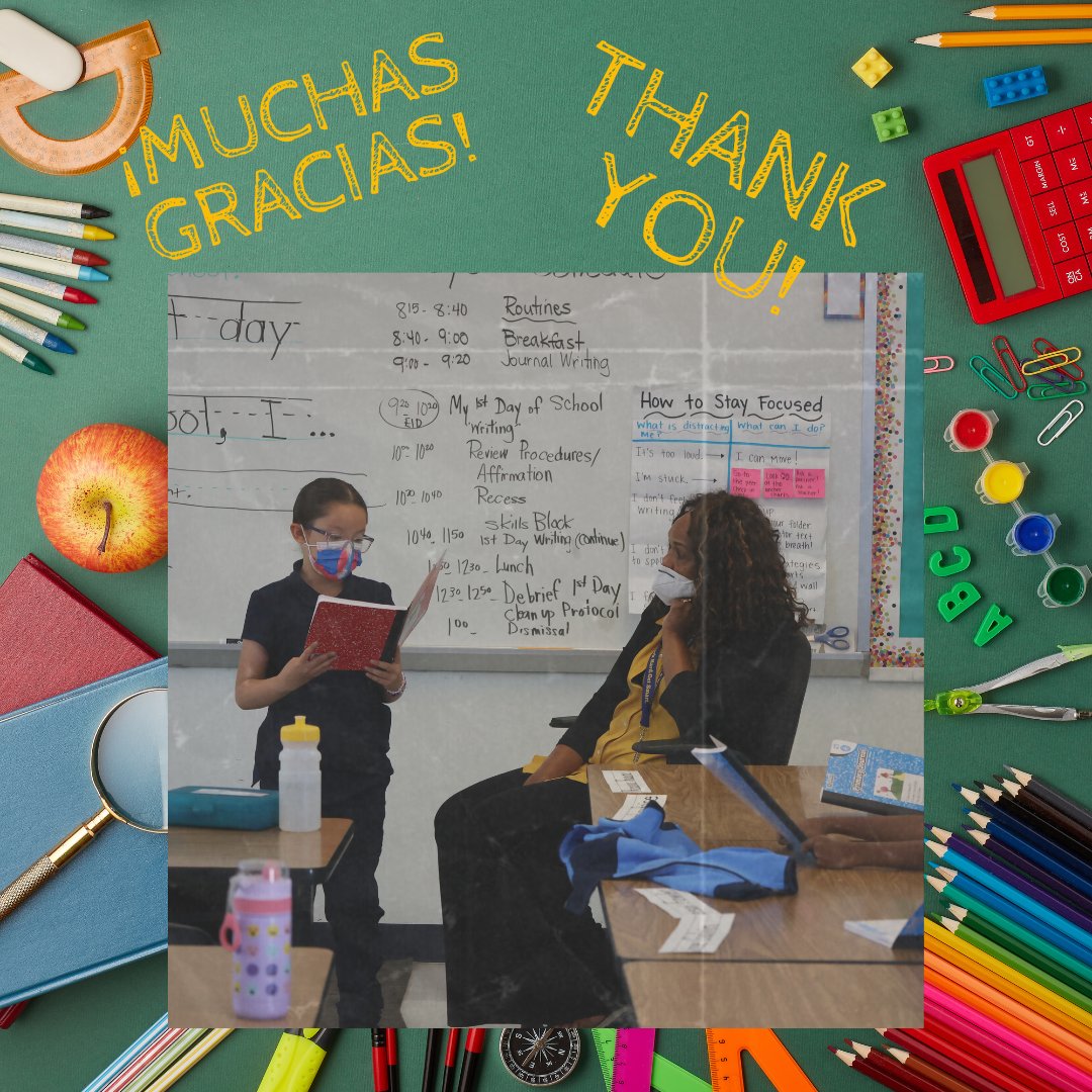 ¡Es el Día de Agradecimiento al Maestro! Gracias a todos los maestros de WCCUSD por el arduo trabajo, el compromiso y la pasión que muestran y brindan a nuestros estudiantes todos los días.  #ThankaTeacher #TeacherAppreciationDay