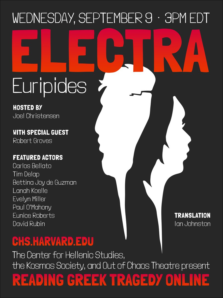OTD in 2020 we performed Euripides' Electra as part of #RGTO with @HellenicStudies @sentantiq @AncGreekHero youtube.com/live/n5WMycjcu… all 62 RGTO episodes: out-of-chaos.co.uk/greek-tragedy @apgrd @classicsforall @wisclassic @ancientlyric @tim_delap @EuniceERoberts @DavidRubinActor