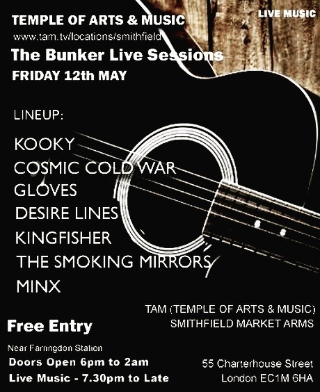 We have a free entry gig <a href="/templeartmusic/">Temple of Art and Music</a> Friday 12th May… we’re on at 10:30pm🤘