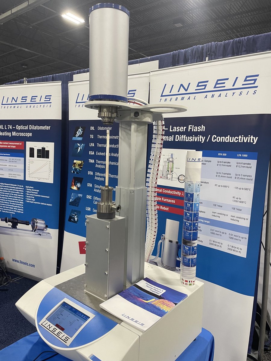 OsbornJones's tweet photo. If you’re at the ⁦@CeramicsExpo⁩ come and see why ⁦@LinseisTA⁩ is number one for thermal analysis in extreme environments. #dilatometry #thermalconductivity #thermalexpansion https://t.co/eHKDJczLQf