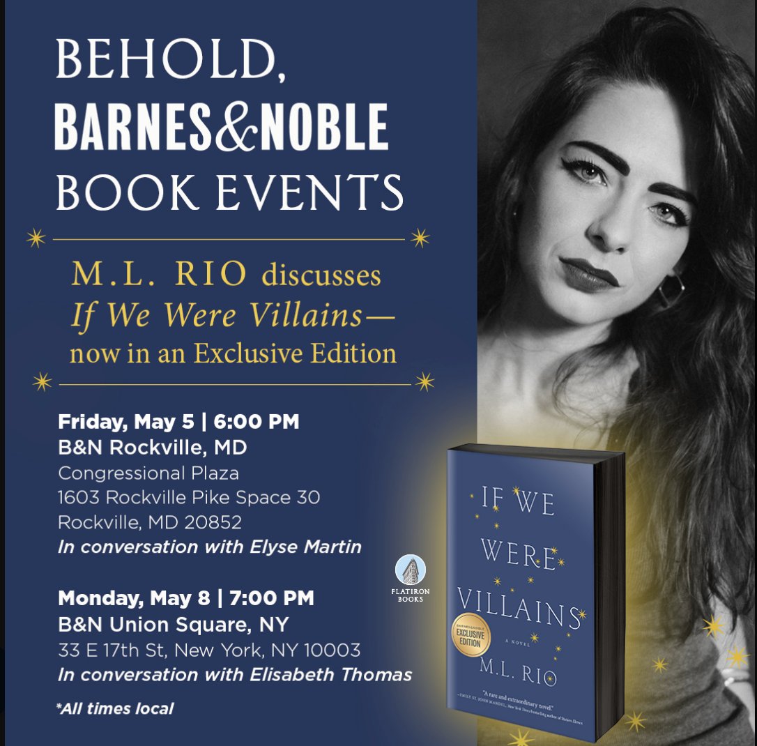 TWO villains are better than one... M.L. Rio's Dark Academia hit If We Were Villains is now available in a @BNBuzz exclusive edition. Join @SureAsMel at one of these events. #BNBuzz #DarkAcademia