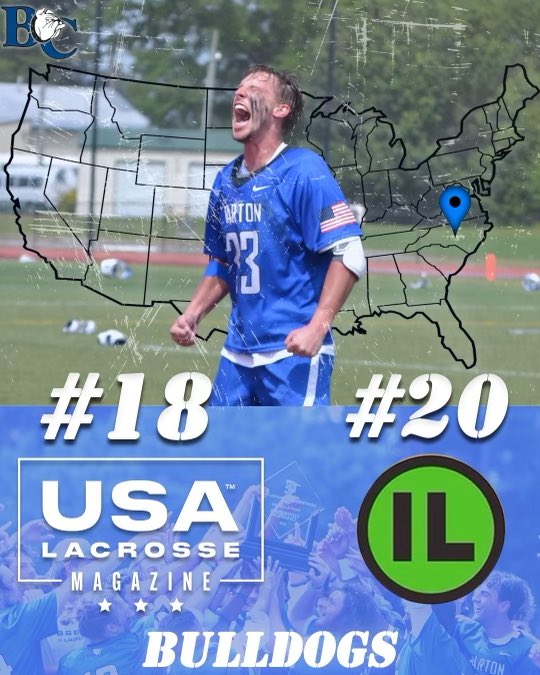 barton_menslax's tweet photo. Mile marker ✅
￼For the first time in our Programs short history the Bulldogs have broken into the Nations Top 20. It took us 5yrs but it was worth the wait. Hard work pays off and these guys made it happen! #GoBulldogs #trusttheprocess https://t.co/V8VcnIBAf2
