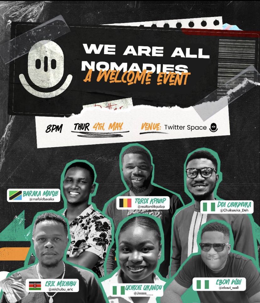 joinNomadi's tweet photo. We launched Nomadi last Friday &amp; it has been so much Love. 🔥

Join us as we welcome 1000+ Community members &amp; You to the Nomadi Movement. 🚀 

⏰  8pm
🗓 Thursday, May 4th, 2023. https://t.co/0UUKRO0woZ