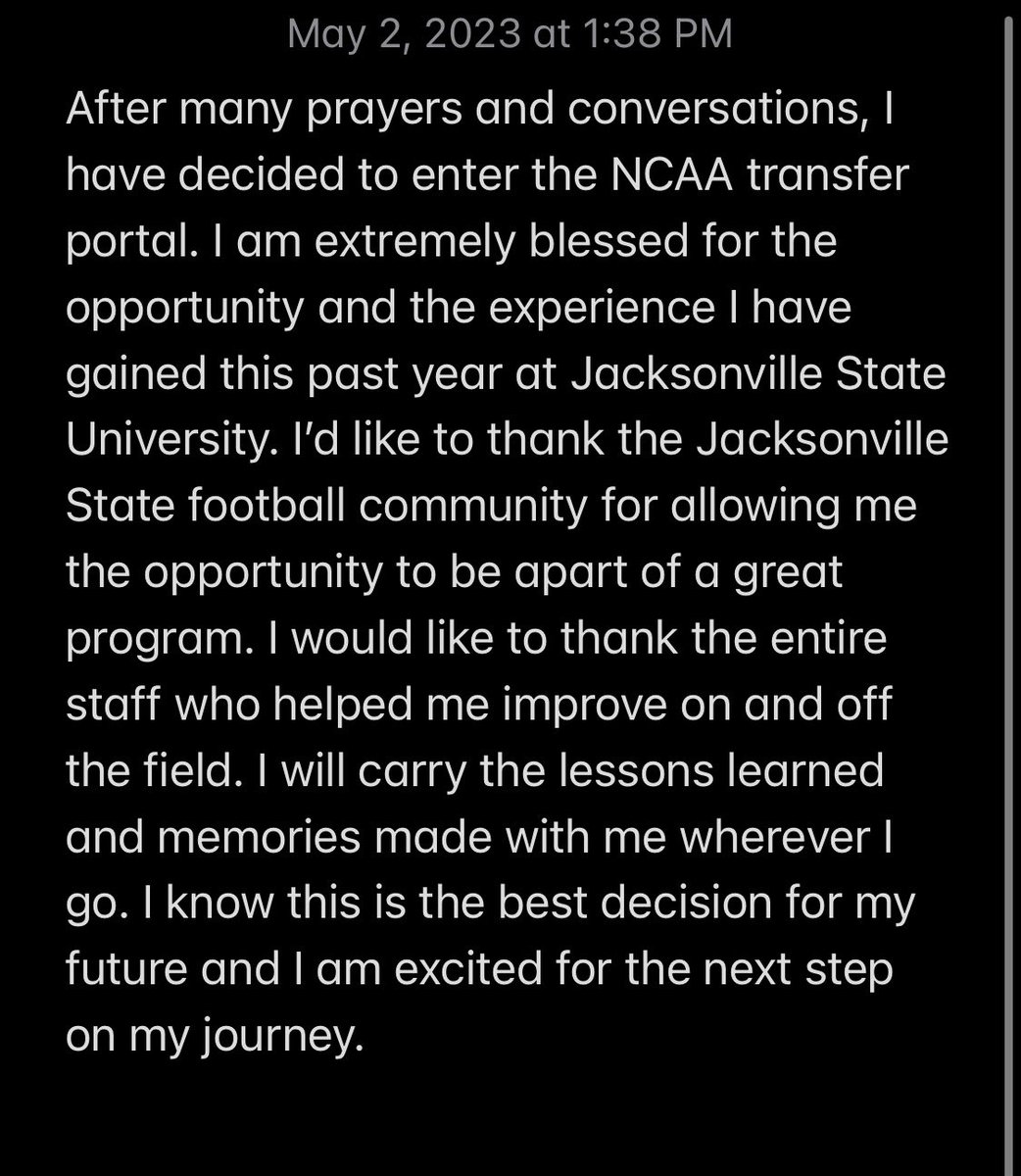 peytonotte1's tweet photo. Thank you Jax State 🙏 https://t.co/EOlBaaEA4C