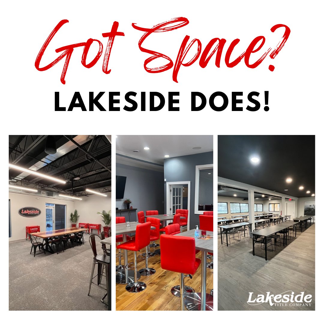 LakesideTitleCo's tweet photo. Lakeside Title is happy to offer our office space for use by real estate professionals for your next education session or business development. 🙂 

Click here https://t.co/adDUi2S31c to reserve a space today! 

#LakesideTitle #MDRealEstate #PARealEstate #VARealEstate https://t.co/piQmD4EKwf