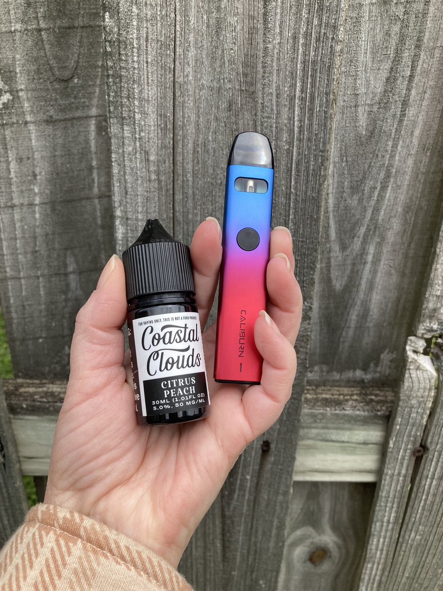 Today’s carry by <a href="/Uwelltech/">Uwelltech</a>  Caliburn and a little <a href="/coastal_clouds/">Coastal Clouds</a>  Citrus Peach which is a perfect pairing! 🙌 😋