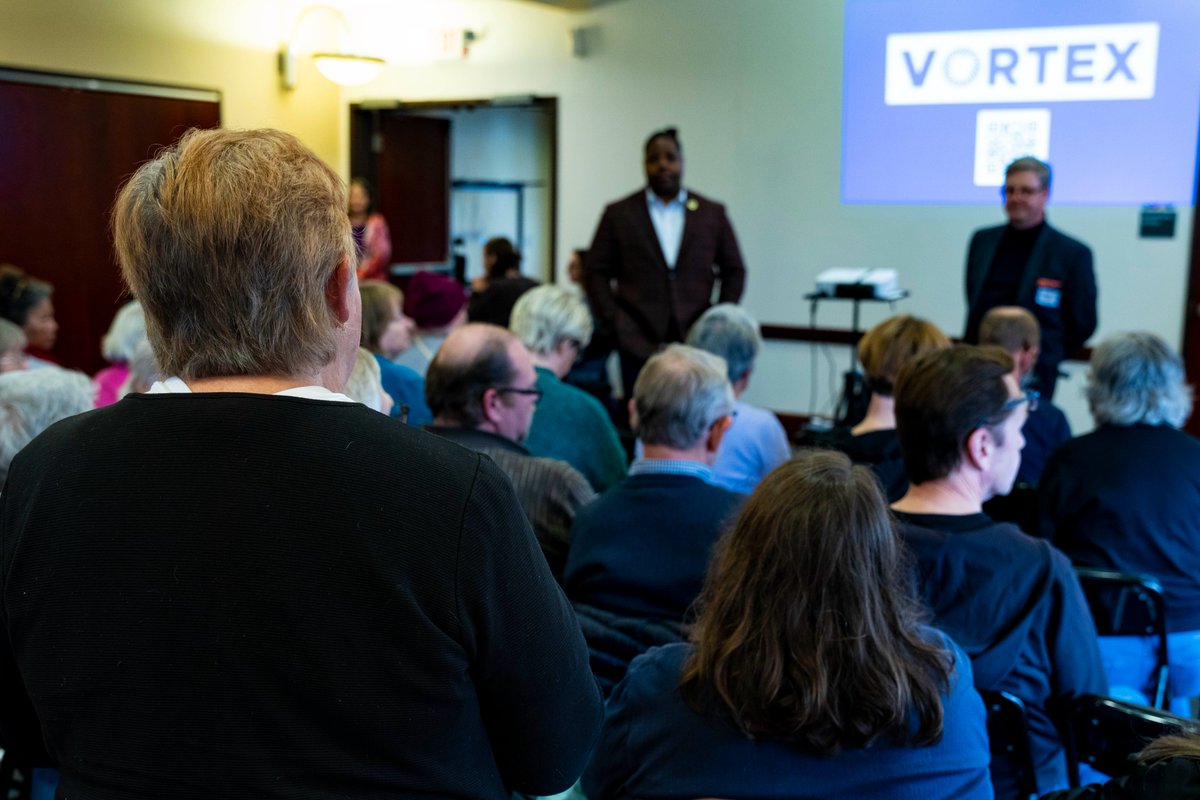 VortexArkansas's tweet photo. What a night! Last week's Vortex Road Show event in Fort Smith was a huge success. We discussed our statewide organizing strategy and the need to mobilize now to flip all four of Arkansas' Congressional seats in 2024.
Our next #VortexRoadShow event is in Little Rock on May 8. https://t.co/y5D2znp31I