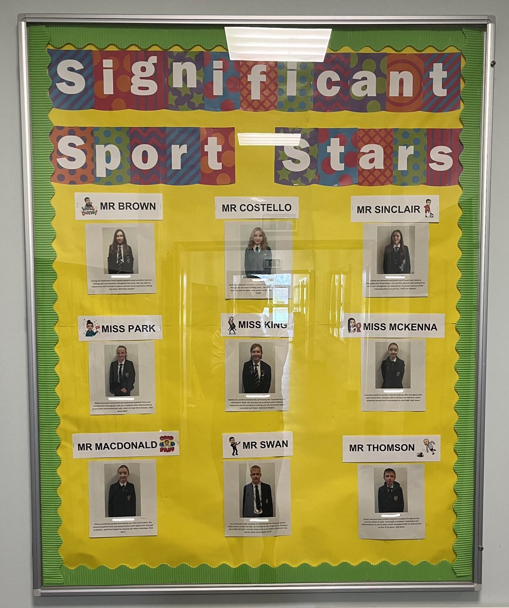 Well done to our significant sport stars for Block 5!⭐️

<a href="/MrSinclairPE/">MrSinclair_PE</a> <a href="/HwbSt/">StMungosHWB</a> <a href="/StMungosFalkirk/">St Mungo's HS</a>